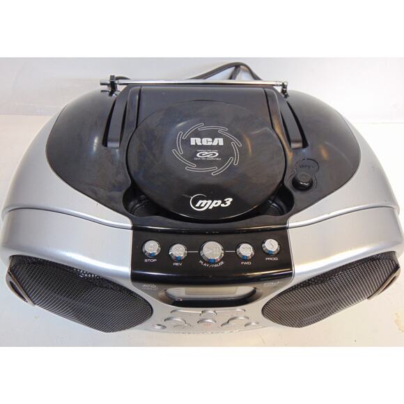 RCA Twin Bass RCD1598 Portable Boombox FM/AM/CD/MP3 Stereo Radio TESTED AUX IN - Picture 6 of 12